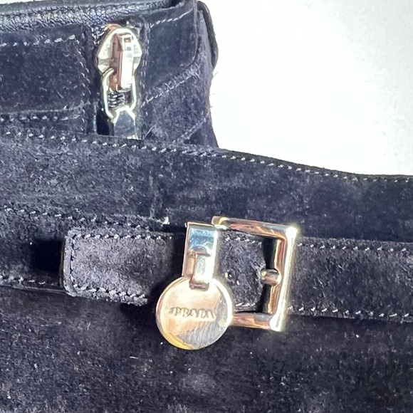 Good condition Authentic PRADA Black Boots with mini .5” heels - Picture 4 of 9